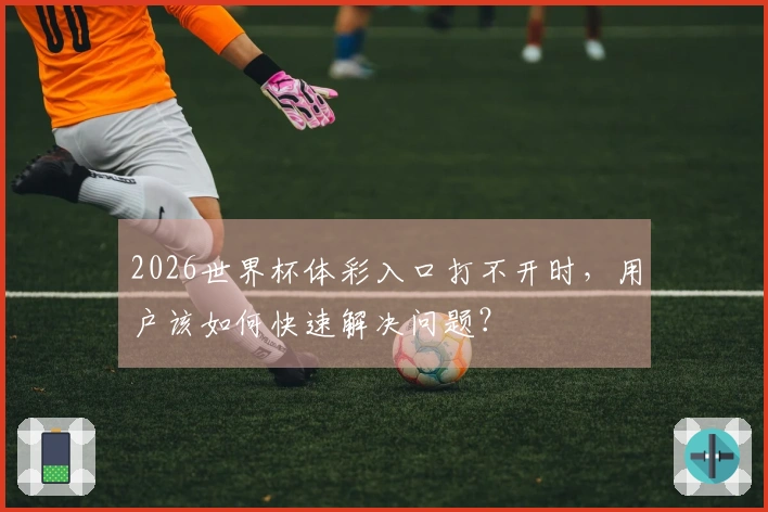2026世界杯体彩入口打不开时，用户该如何快速解决问题？